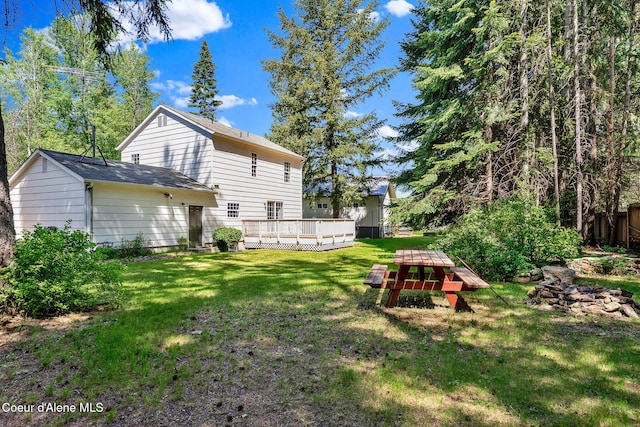 12854 E Hellroaring Rd, Athol, ID 83801 - rear view of house with a deck
