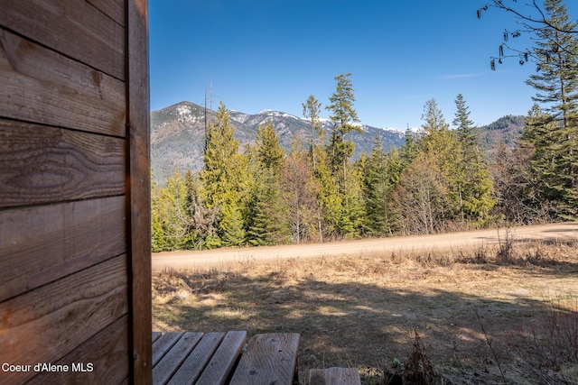 property view of mountains with a view of trees
