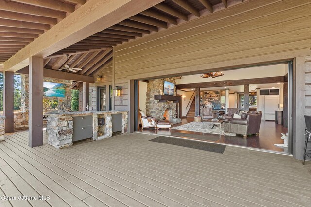 2623 E Old Barn Ct, Harrison, ID 83833 - view of wooden terrace
