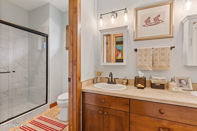 1990 S Gateway Ranch Rd, Coeur Dalene, ID 83814 - full bathroom with toilet, a stall shower, and vanity