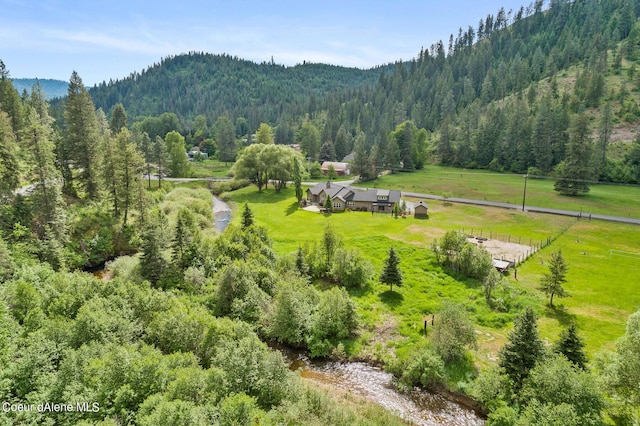 1990 S Gateway Ranch Rd, Coeur Dalene, ID 83814 - aerial view featuring a rural view and a wooded view