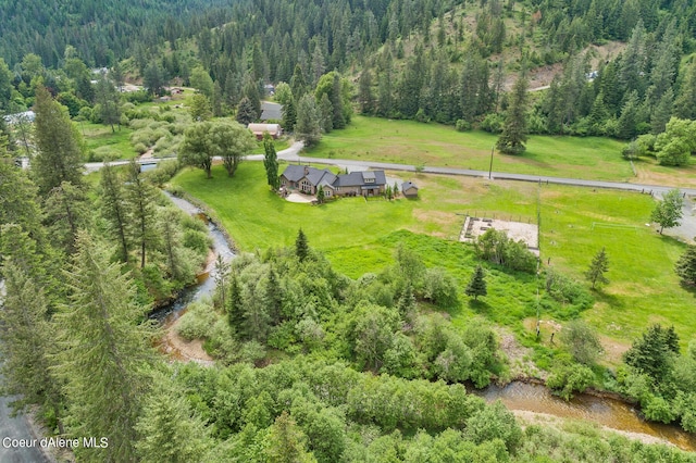 1990 S Gateway Ranch Rd, Coeur Dalene, ID 83814 - drone / aerial view with a wooded view