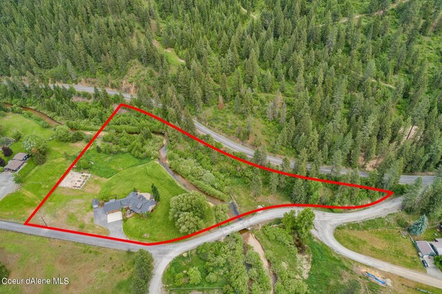1990 S Gateway Ranch Rd, Coeur Dalene, ID 83814 - aerial view featuring a forest view