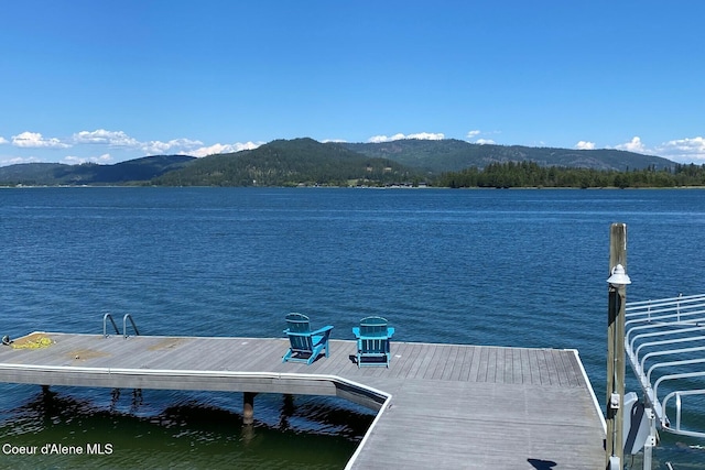 475 Campbell Point Rd, Laclede, ID 83841 - dock area featuring a water and mountain view