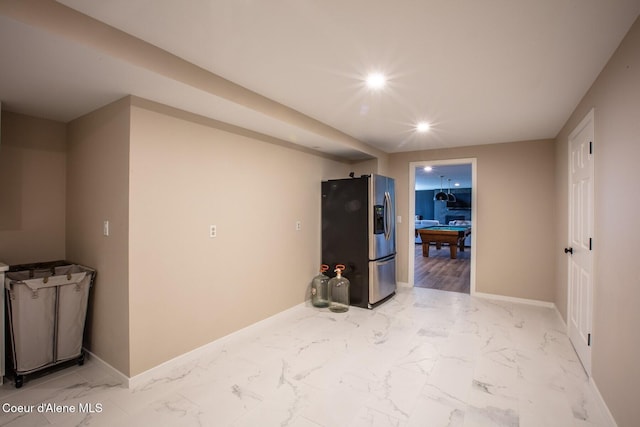 475 Campbell Point Rd, Laclede, ID 83841 - spare room featuring baseboards, light marble finish floors, and recessed lighting