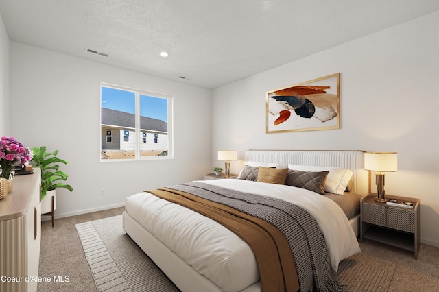 5181 E Aquila Ave, Post Falls, ID 83854 - bedroom with baseboards, carpet, recessed lighting, and visible vents
