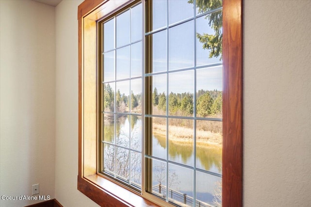 details featuring a water view
