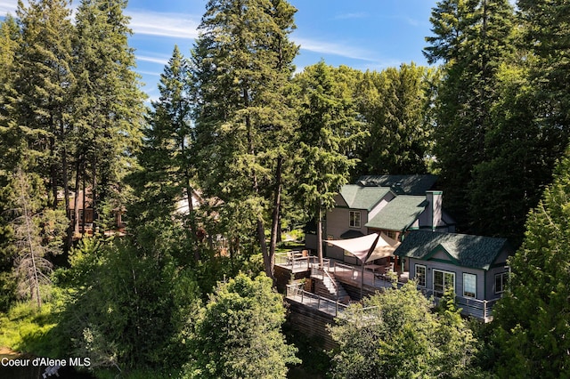 aerial view with a view of trees