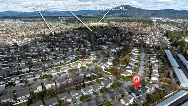 2790 W Versailles Dr, Coeur Dalene, ID 83815 - drone / aerial view featuring a residential view and a mountain view
