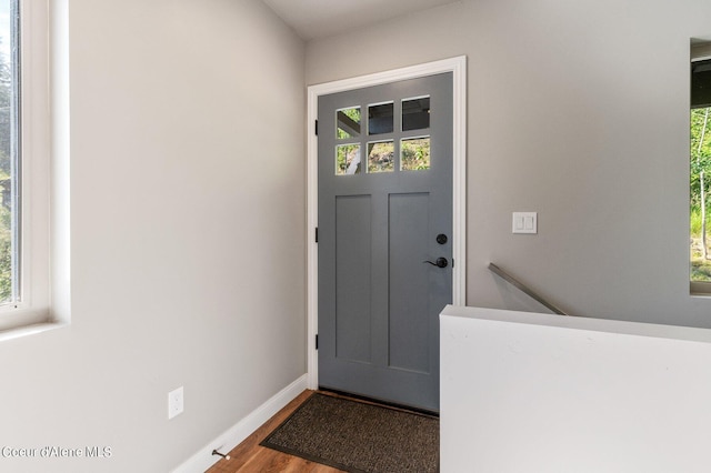 1967 W Cottonwood Rd, Worley, ID 83876 - entrance foyer featuring wood finished floors and baseboards