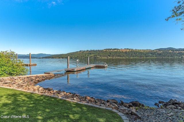 1967 W Cottonwood Rd, Worley, ID 83876 - view of dock with a water and mountain view