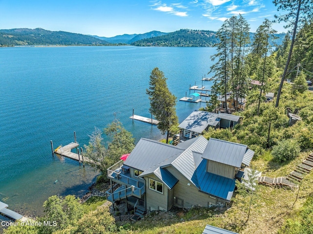 1967 W Cottonwood Rd, Worley, ID 83876 - drone / aerial view with a water and mountain view