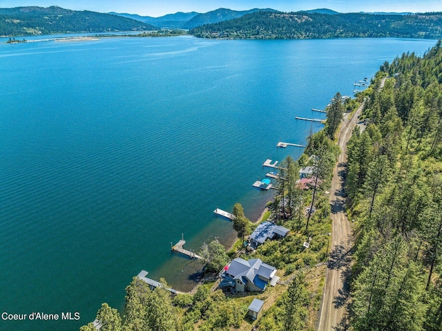 1967 W Cottonwood Rd, Worley, ID 83876 - drone / aerial view featuring a water and mountain view