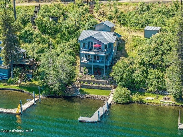 1967 W Cottonwood Rd, Worley, ID 83876 - birds eye view of property with a water view