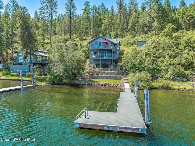 1967 W Cottonwood Rd, Worley, ID 83876 - dock area featuring a water view and stairway