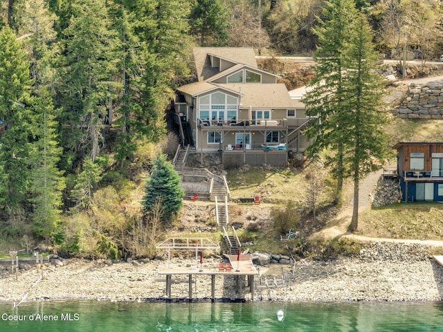 3765 Bottle Bay Rd, Sagle, ID 83860 - birds eye view of property featuring a water view