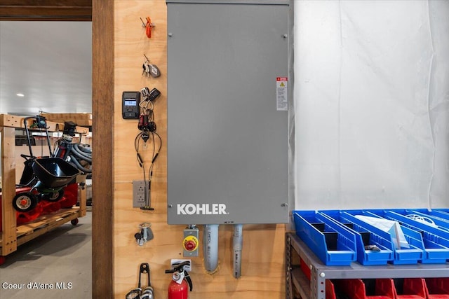 utility room with electric panel