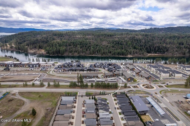 3242 N Rosalia Rd, Coeur Dalene, ID 83814 - aerial view featuring a water view and a forest view