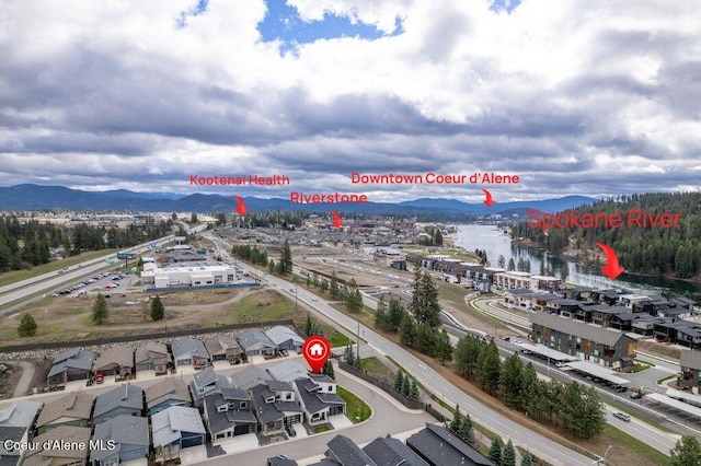 3242 N Rosalia Rd, Coeur Dalene, ID 83814 - birds eye view of property with a water and mountain view