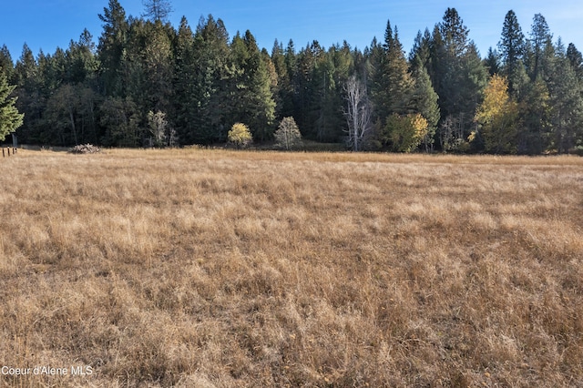 view of local wilderness with a rural view and a view of trees