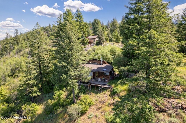 154 W Eagle Crest Dr, Sagle, ID 83860 - view from above of property featuring a forest