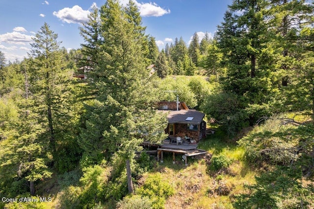 154 W Eagle Crest Dr, Sagle, ID 83860 - view from above of property with a heavily wooded area