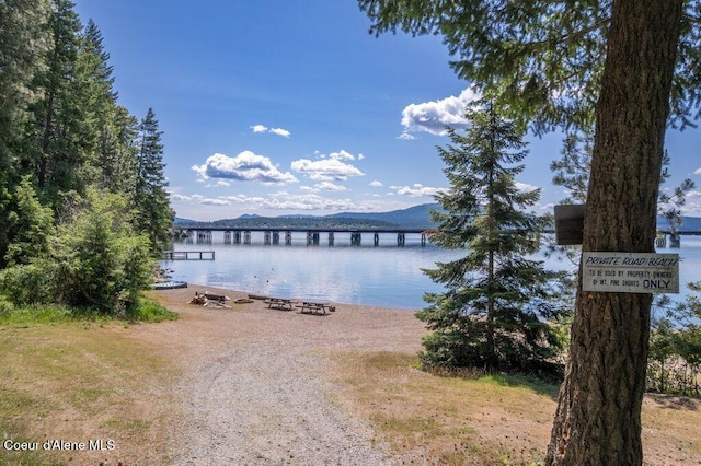 154 W Eagle Crest Dr, Sagle, ID 83860 - water view featuring a mountain backdrop