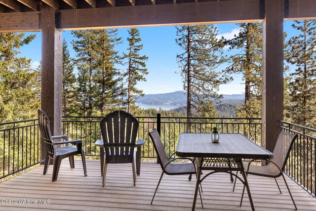 1122 S Four Winds Rd, Coeur Dalene, ID 83814 - wooden terrace with a mountain view