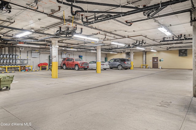 view of parking garage