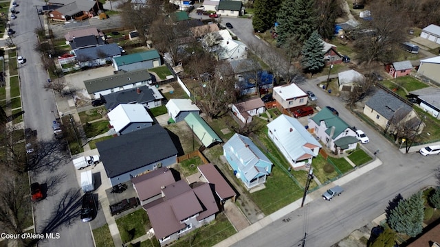 bird's eye view featuring a residential view