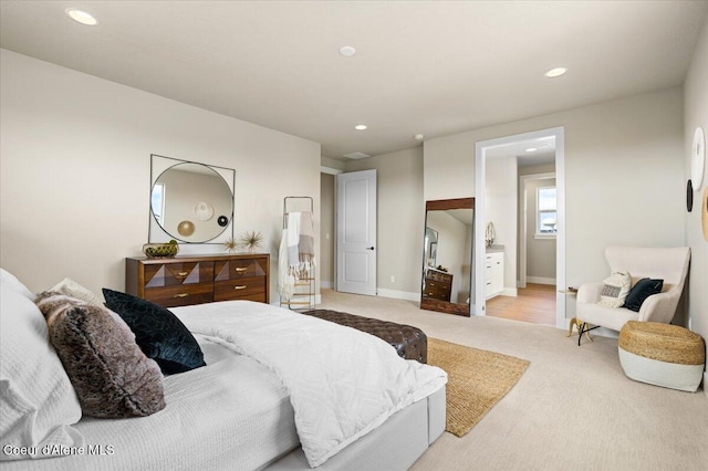 3402 N Cyprus Fox Loop, Post Falls, ID 83854 - bedroom with recessed lighting, baseboards, and light carpet