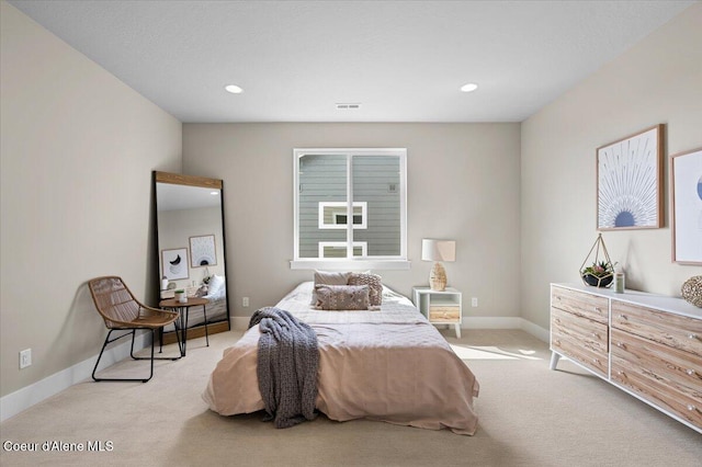 3402 N Cyprus Fox Loop, Post Falls, ID 83854 - carpeted bedroom featuring baseboards, recessed lighting, and visible vents