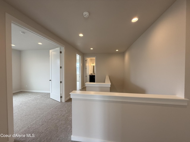 3402 N Cyprus Fox Loop, Post Falls, ID 83854 - corridor featuring recessed lighting, carpet floors, and an upstairs landing