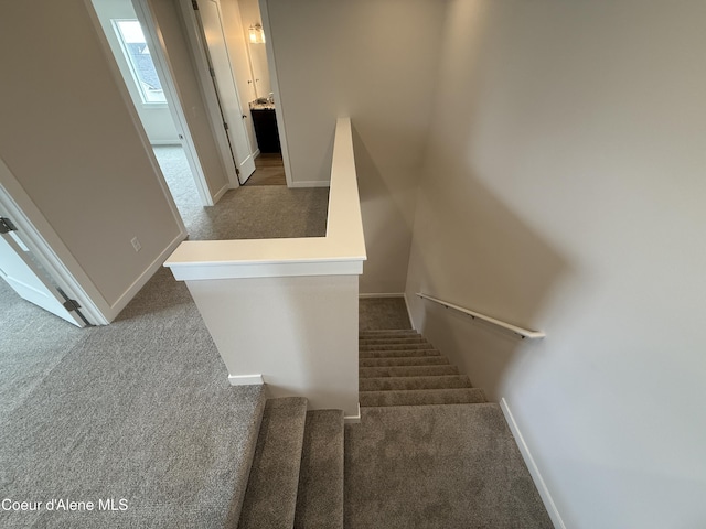 3402 N Cyprus Fox Loop, Post Falls, ID 83854 - stairway with carpet floors