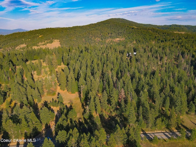 5758 E Burma Rd, Harrison, ID 83833 - aerial view featuring a mountain view and a forest view