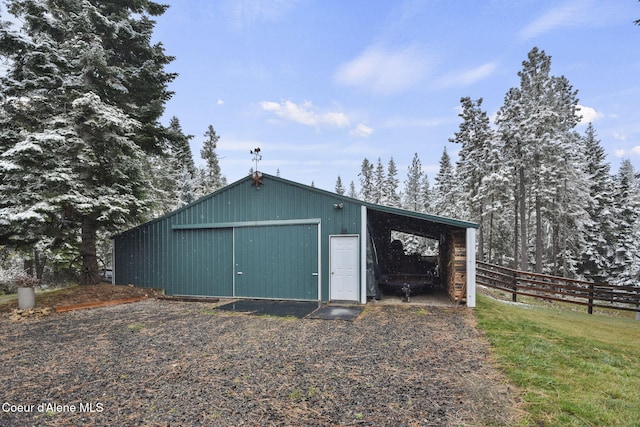 5758 E Burma Rd, Harrison, ID 83833 - detached garage featuring fence