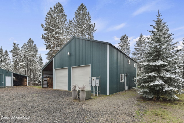 5758 E Burma Rd, Harrison, ID 83833 - detached garage with gravel driveway