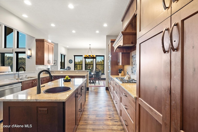 7431 E Cumberland Ct, Hayden, ID 83835 - kitchen featuring recessed lighting, plenty of natural light, a sink, and appliances with stainless steel finishes