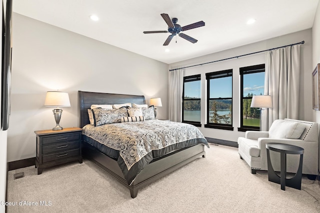 7431 E Cumberland Ct, Hayden, ID 83835 - bedroom with light carpet, recessed lighting, and baseboards