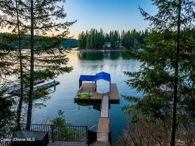 7431 E Cumberland Ct, Hayden, ID 83835 - view of dock featuring a water view