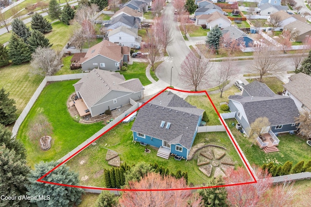 5660 N Loraine St, Coeur Dalene, ID 83815 - birds eye view of property with a residential view