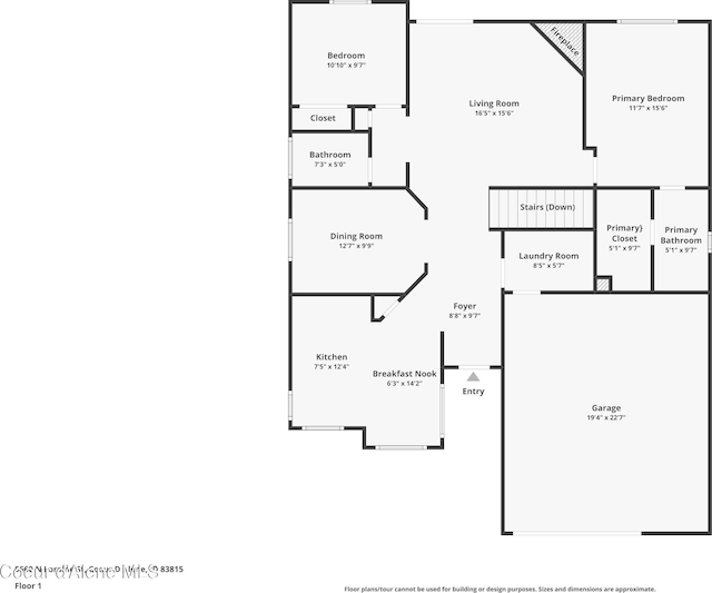 5660 N Loraine St, Coeur Dalene, ID 83815 - plan