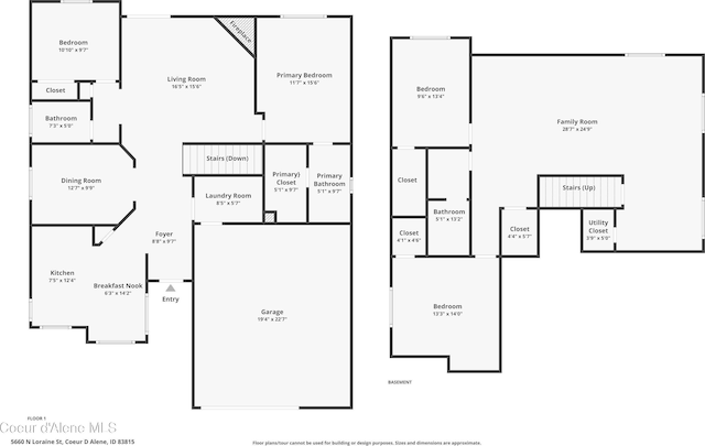 5660 N Loraine St, Coeur Dalene, ID 83815 - floor plan