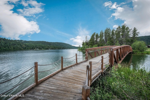 45 Welty Dr, Dover, ID 83825 - view of dock with a wooded view and a water view