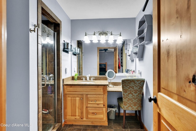 181 E Deer Meadow Ln, Blanchard, ID 83804 - full bath with a shower stall and vanity