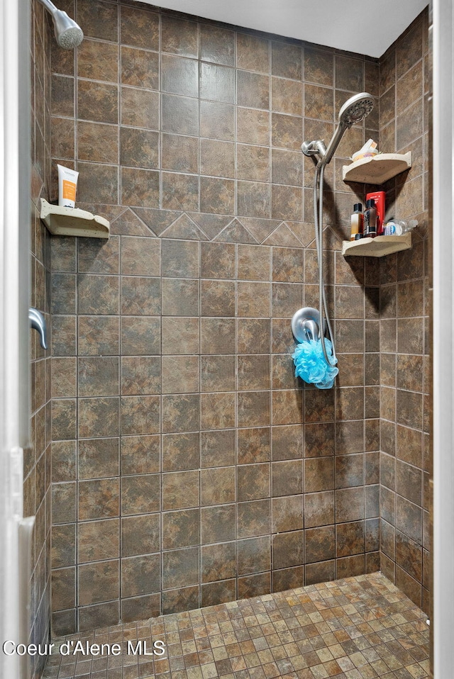 181 E Deer Meadow Ln, Blanchard, ID 83804 - full bathroom featuring tiled shower
