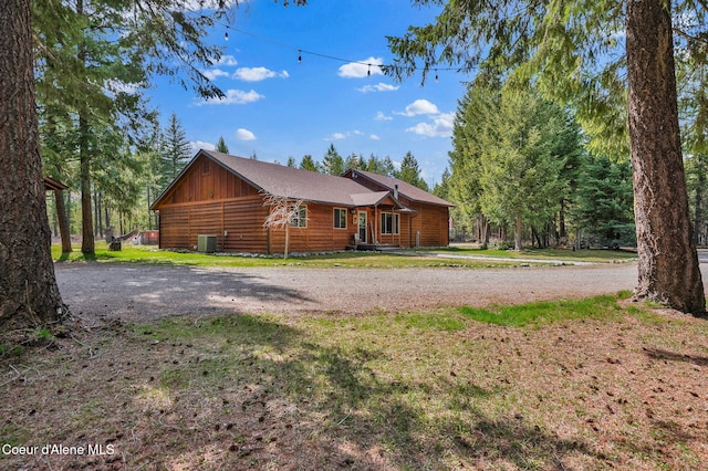 181 E Deer Meadow Ln, Blanchard, ID 83804 - view of front of property with central AC and a front yard