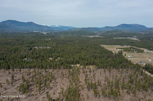 164 Generations Dr, Athol, ID 83801 - bird's eye view with a view of trees and a mountain view