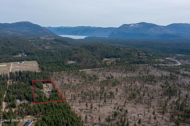 164 Generations Dr, Athol, ID 83801 - birds eye view of property featuring a mountain view