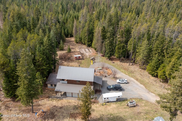 164 Generations Dr, Athol, ID 83801 - bird's eye view featuring a view of trees